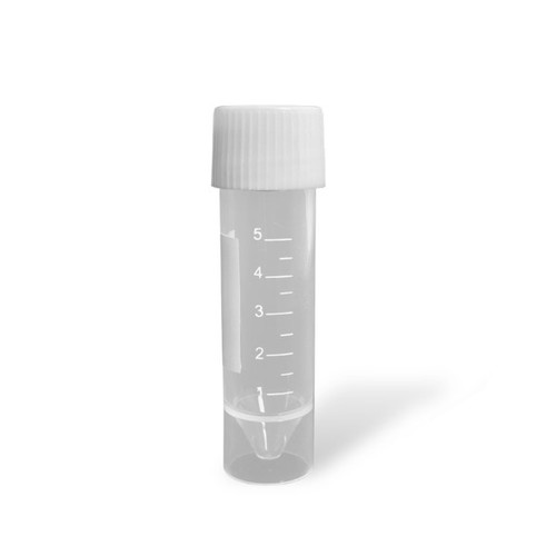 5ml polypropylene sterile standing transport tube with attached screw cap rnase and dnase free 16 x 60mm